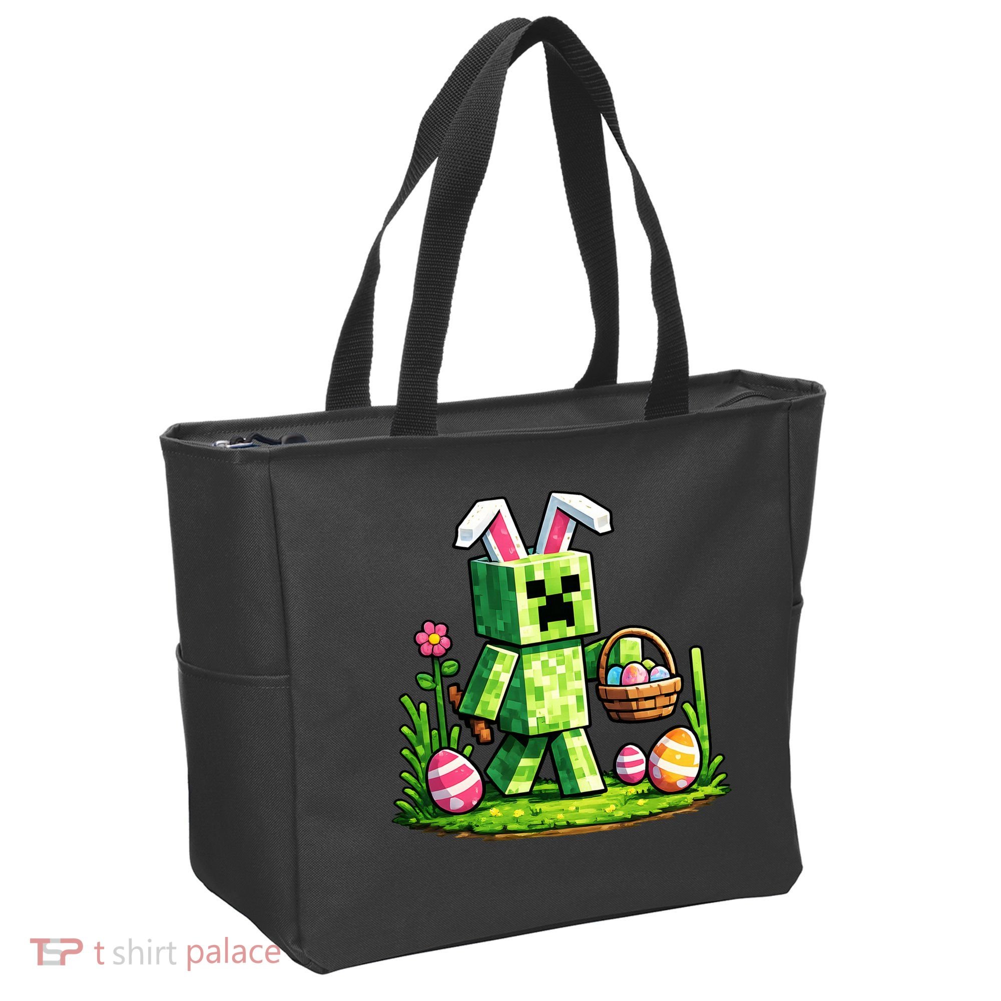 Egg Hunting Gamer Easter Pixel Bunny  Tote Bag