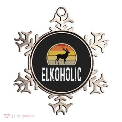 Elk Hunter Gifts Funny Elk Hunting Elkoholic Retro Ornament