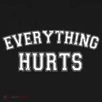 Everything Hurts Gym Workout Funny Doggie Tank thumb 4