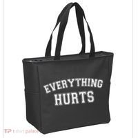 Everything Hurts Gym Workout Funny Tote Bag thumb 2