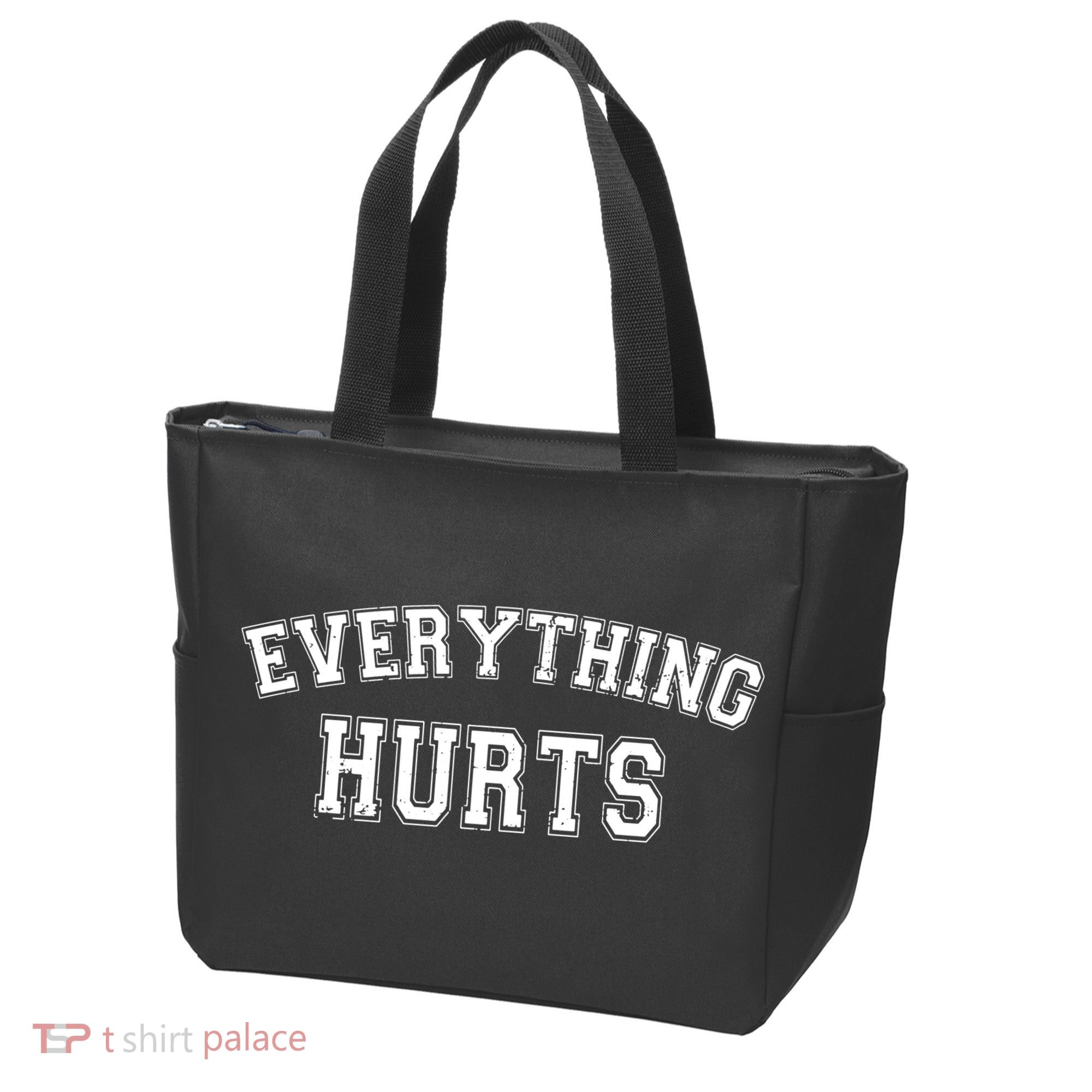 Everything Hurts Gym Workout Funny Tote Bag