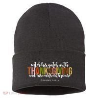 Enter His Gates With Thanksgiving And His Courts With Praise Sustainable Knit Beanie thumb 0