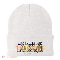 Enter His Gates With Thanksgiving And His Courts With Praise Beanie thumb 0