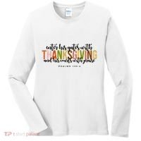 Enter His Gates With Thanksgiving And His Courts With Praise Women's Long Sleeve Shirt thumb 0