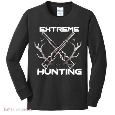 Extreme Hunting Hunter Gift Kids Long Sleeve Shirt