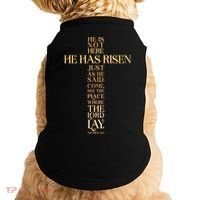 Easter He Has Risen Scripture Cross Matthew 28 6 Doggie Tank thumb 0