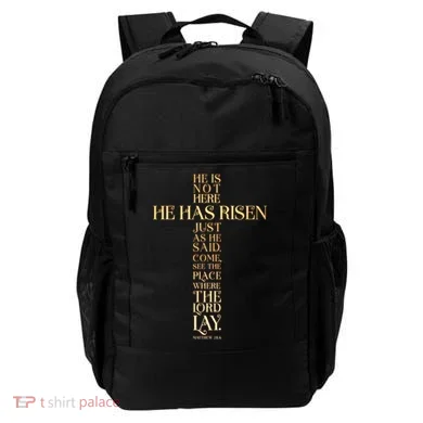 Easter He Has Risen Scripture Cross Matthew 28 6 Backpack