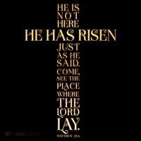 Easter He Has Risen Scripture Cross Matthew 28 6 Backpack thumb 2