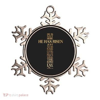 Easter He Has Risen Scripture Cross Matthew 28 6 Ornament