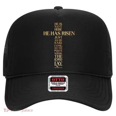 Easter He Has Risen Scripture Cross Matthew 28 6 Hat