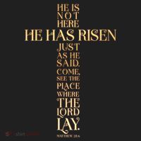 Easter He Has Risen Scripture Cross Matthew 28 6 Golf Towel thumb 3
