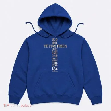 Easter He Has Risen Scripture Cross Matthew 28 6 Hoodie