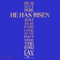 Easter He Has Risen Scripture Cross Matthew 28 6 Apron thumb 3