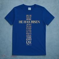 Easter He Has Risen Scripture Cross Matthew 28 6 T-Shirt thumb 5