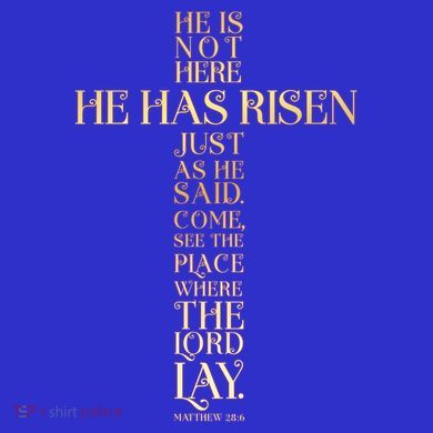 Easter He Has Risen Scripture Cross Matthew 28 6 Stripe Pom Pom Beanie