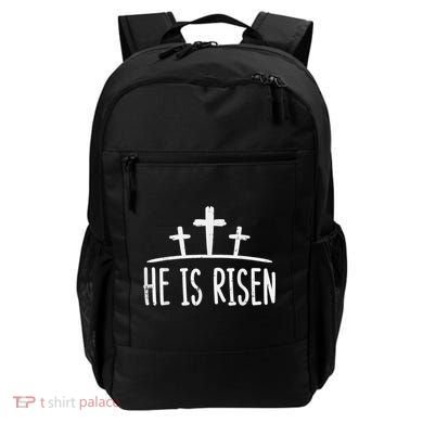 Easter He Is Risen Cross Religious Christian Backpack