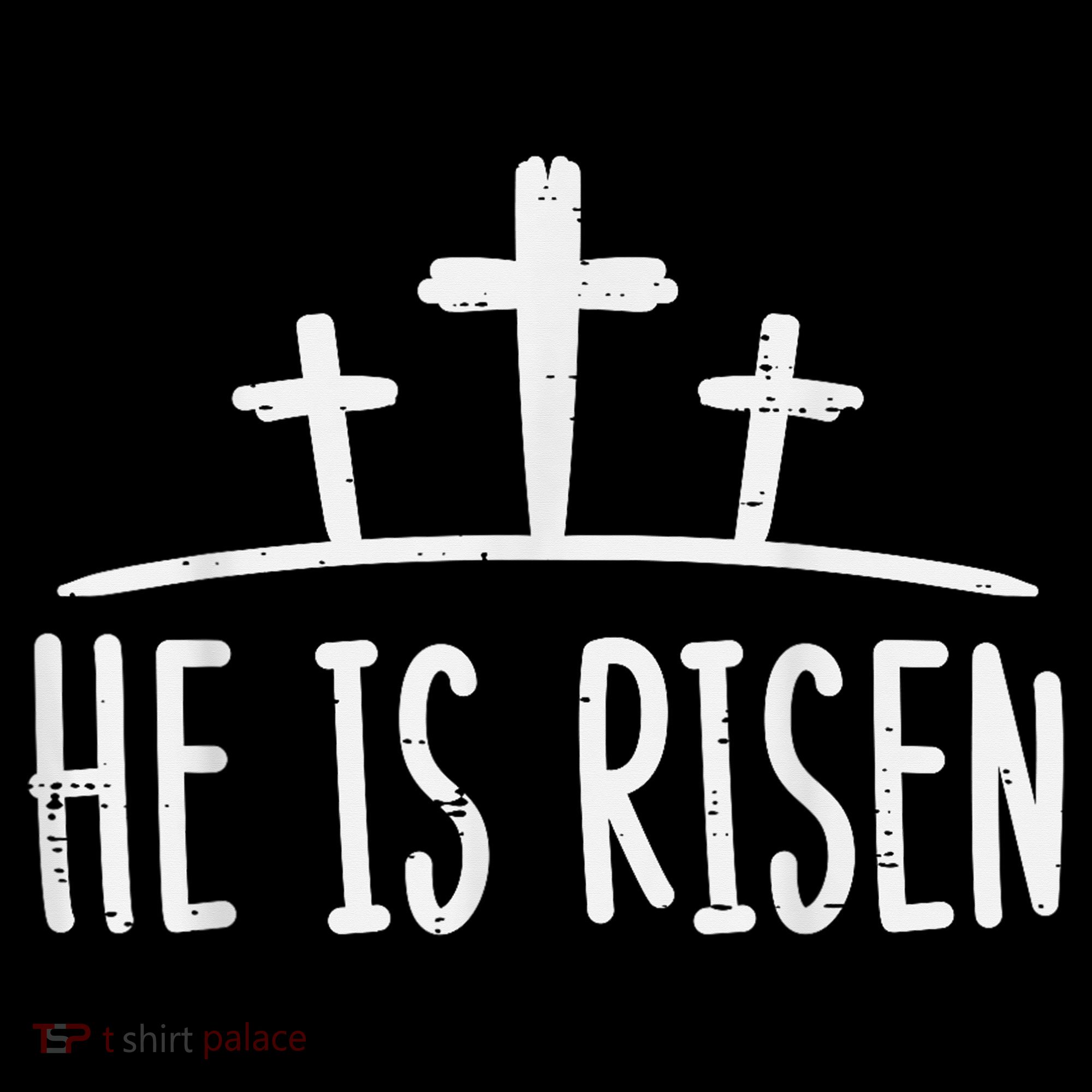 Easter He Is Risen Cross Religious Christian Polo