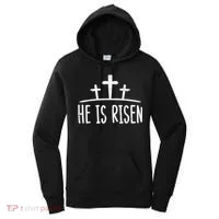 Easter He Is Risen Cross Religious Christian Women's Hoodie thumb 0