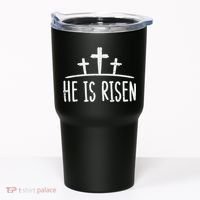 Easter He Is Risen Cross Religious Christian Tumbler thumb 0