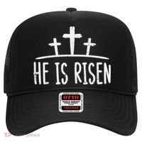Easter He Is Risen Cross Religious Christian Hat thumb 0
