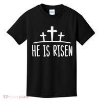 Easter He Is Risen Cross Religious Christian Kids T-Shirt thumb 0