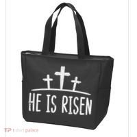 Easter He Is Risen Cross Religious Christian Tote Bag thumb 3