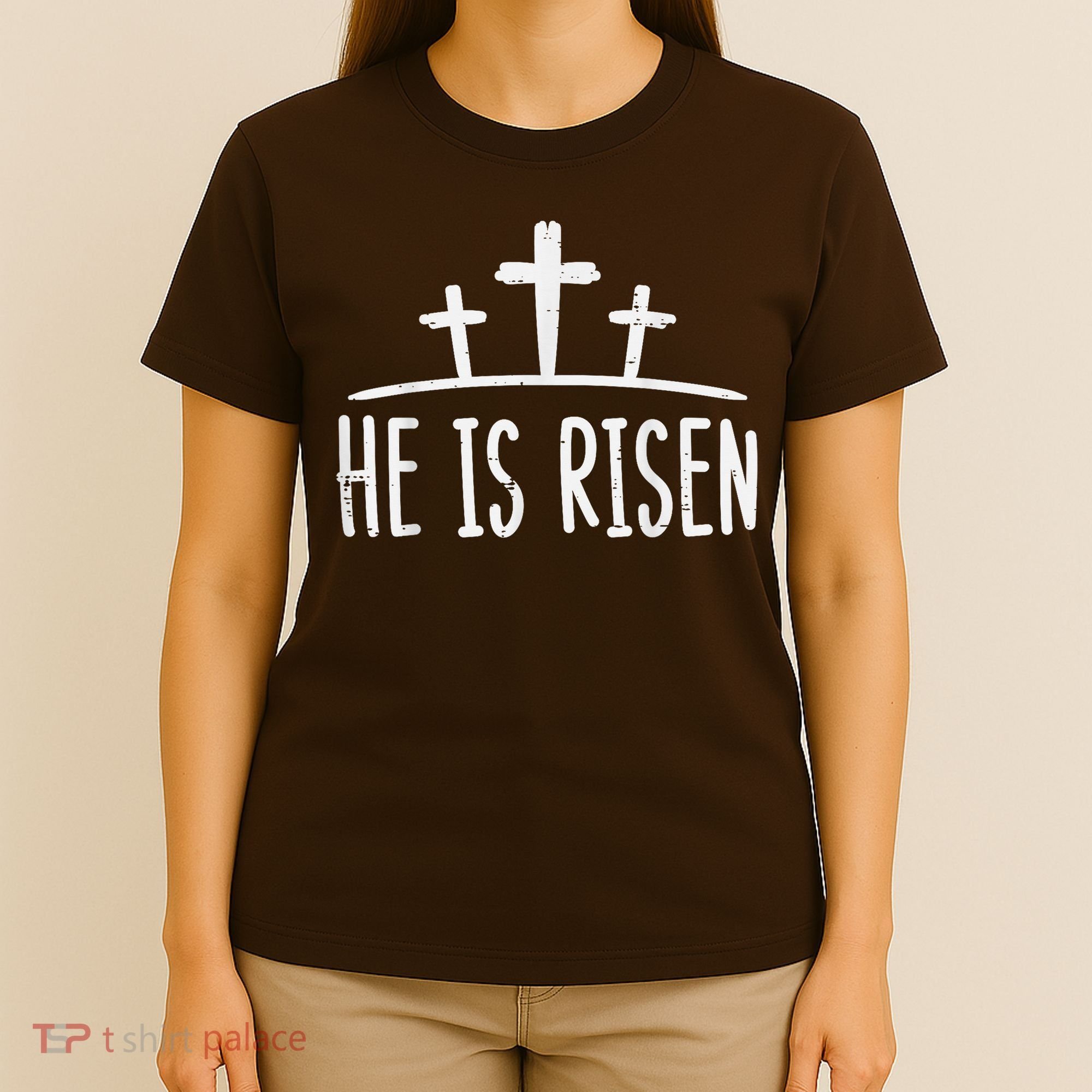 Easter He Is Risen Cross Religious Christian T-Shirt