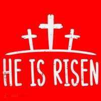 Easter He Is Risen Cross Religious Christian Santa Hat thumb 1