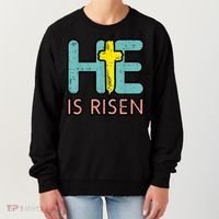 Easter HE Is Risen Jesus Resurrection Christian Women's Sweatshirt thumb 0