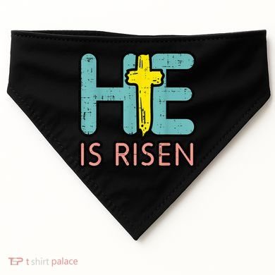 Easter HE Is Risen Jesus Resurrection Christian USA-Made Doggie Bandana