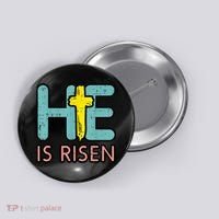 Easter HE Is Risen Jesus Resurrection Christian Button thumb 0