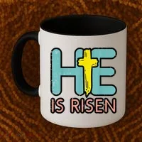 Easter HE Is Risen Jesus Resurrection Christian Coffee Mug thumb 2