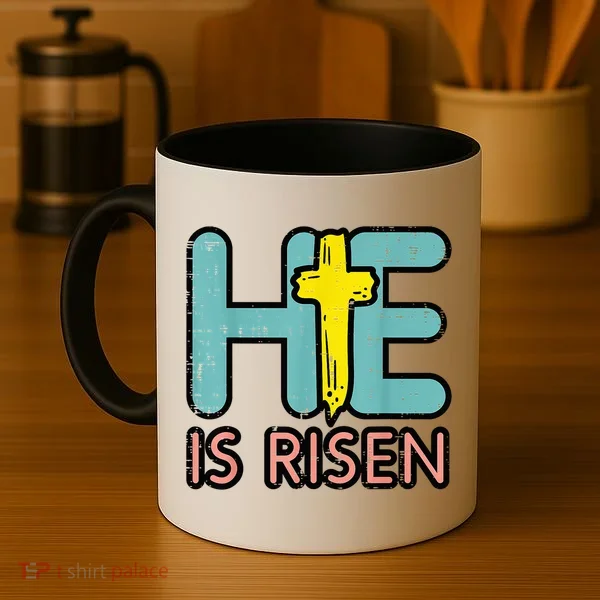 Easter HE Is Risen Jesus Resurrection Christian Coffee Mug