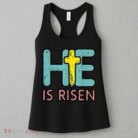 Easter HE Is Risen Jesus Resurrection Christian Women's Tank Top thumb 3