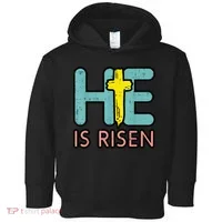 Easter HE Is Risen Jesus Resurrection Christian Toddler Hoodie thumb 0