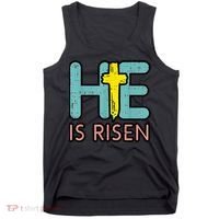 Easter HE Is Risen Jesus Resurrection Christian Tank Top thumb 0