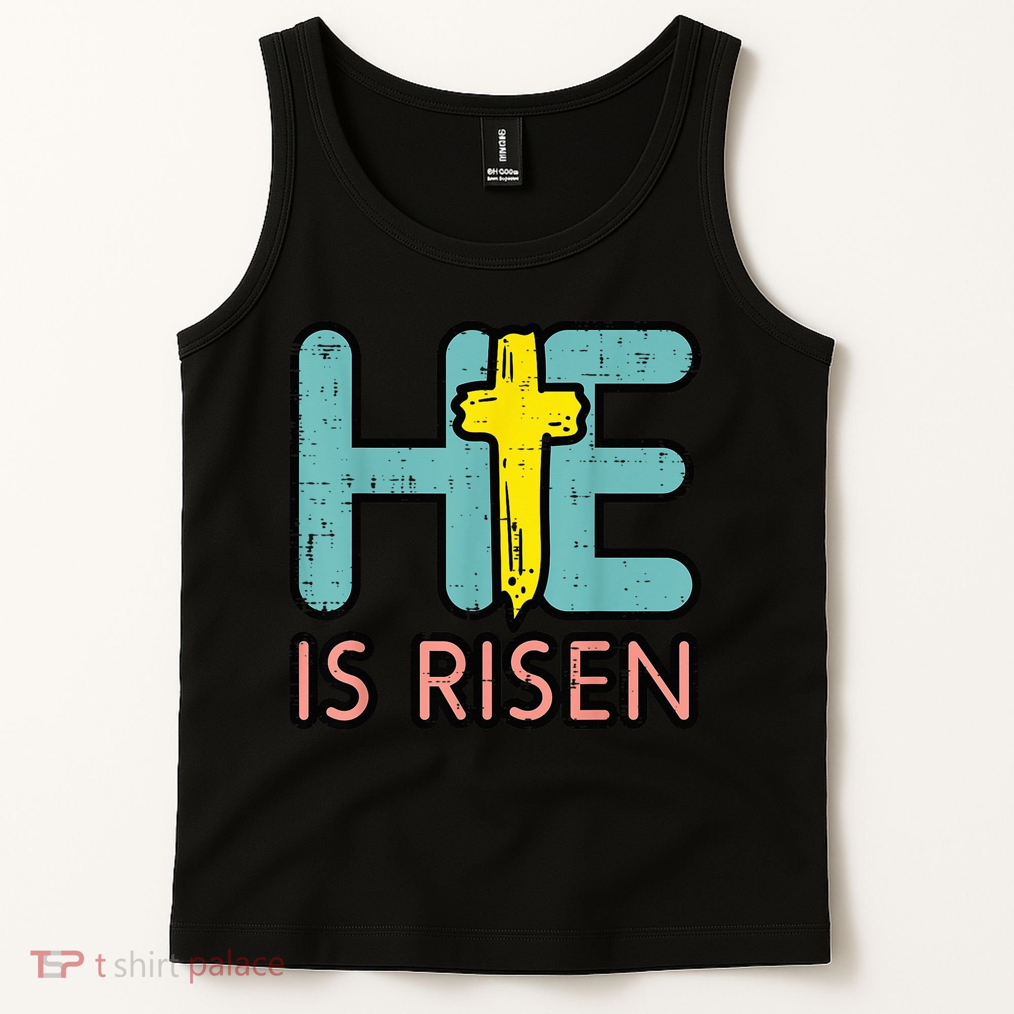 Easter HE Is Risen Jesus Resurrection Christian Tank Top