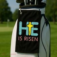 Easter HE Is Risen Jesus Resurrection Christian Golf Towel thumb 2