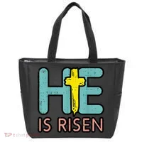 Easter HE Is Risen Jesus Resurrection Christian Tote Bag thumb 0