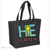 Easter HE Is Risen Jesus Resurrection Christian Tote Bag thumb 2