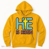 Easter HE Is Risen Jesus Resurrection Christian Hoodie thumb 0