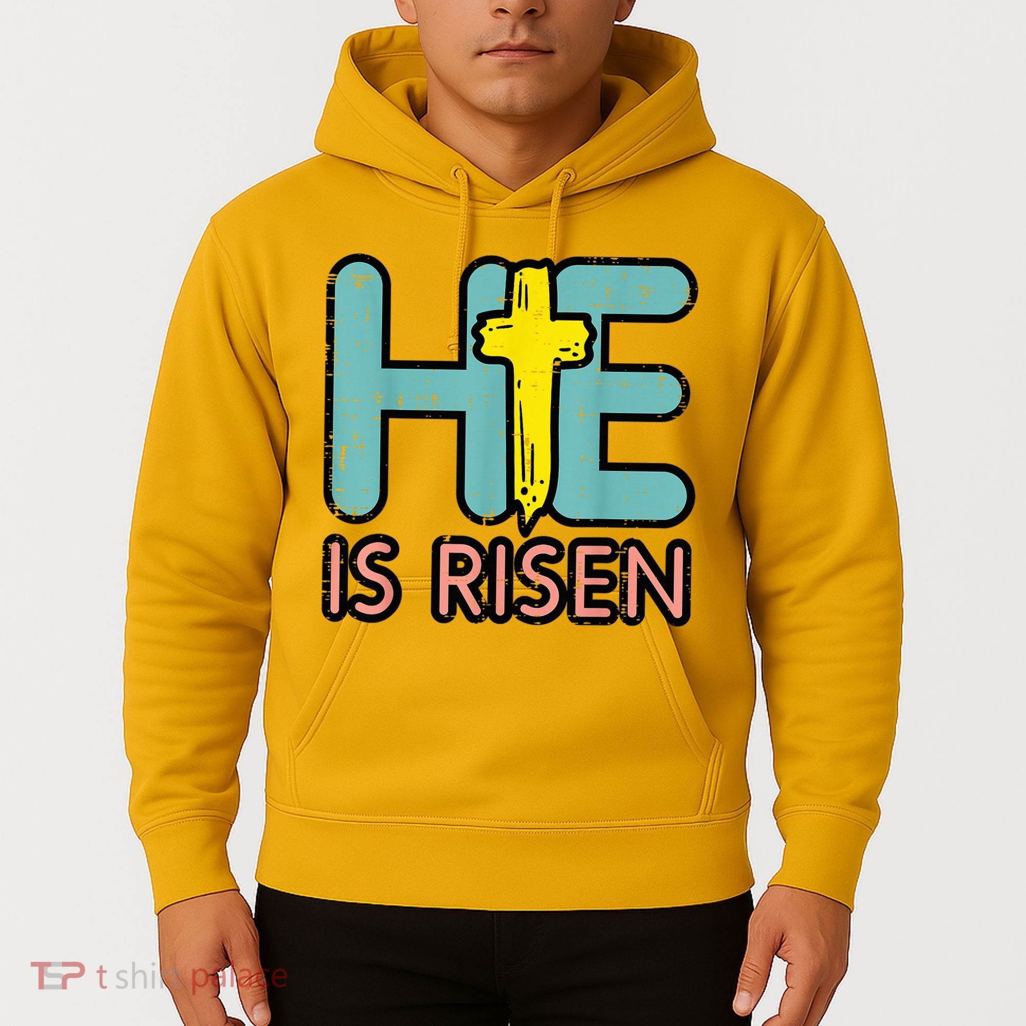 Easter HE Is Risen Jesus Resurrection Christian Hoodie
