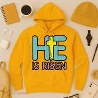 Easter HE Is Risen Jesus Resurrection Christian Hoodie thumb 3