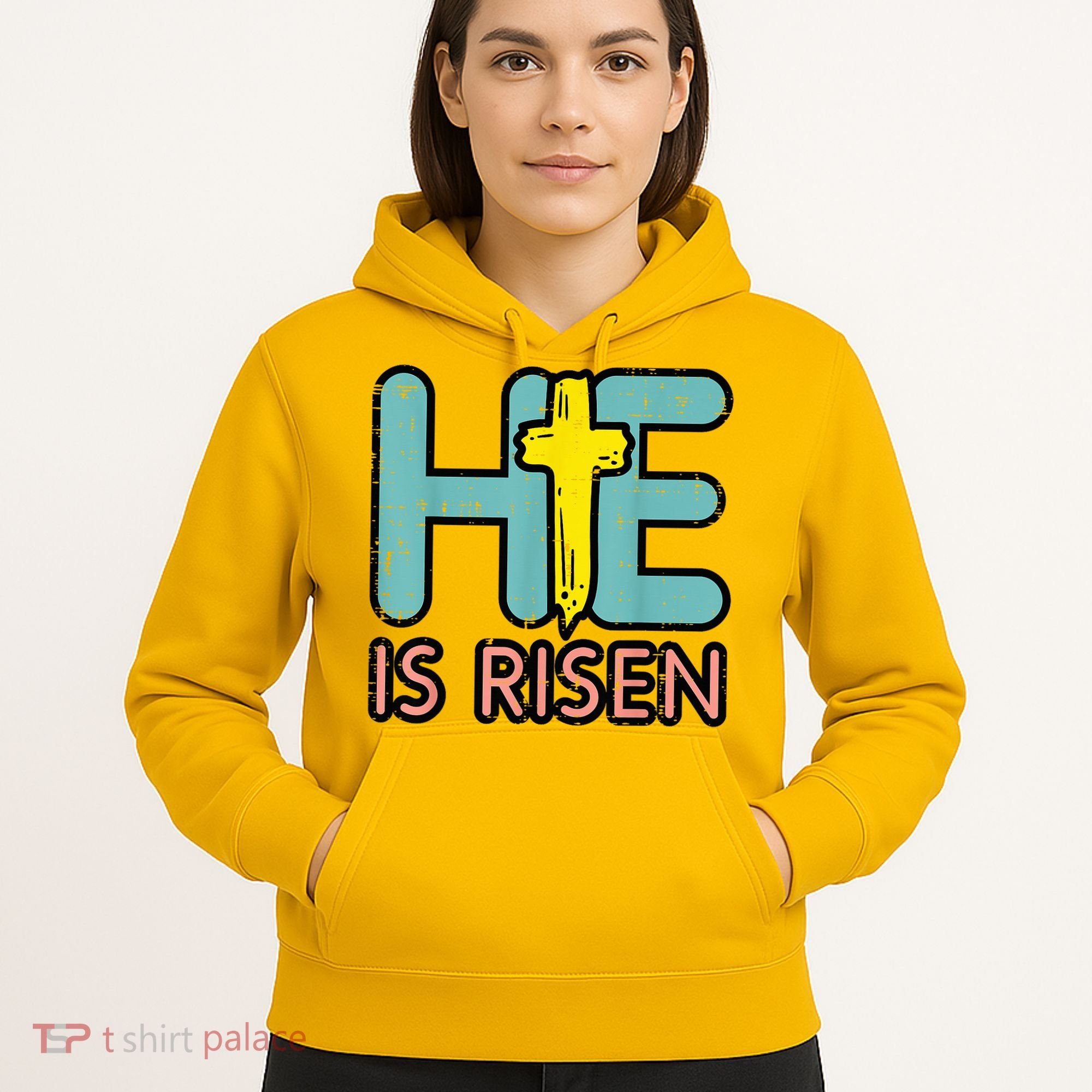 Easter HE Is Risen Jesus Resurrection Christian Hoodie