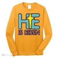 Easter HE Is Risen Jesus Resurrection Christian Long Sleeve Shirt thumb 0
