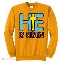 Easter HE Is Risen Jesus Resurrection Christian Sweatshirt thumb 0