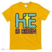 Easter HE Is Risen Jesus Resurrection Christian T-Shirt thumb 0