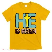 Easter HE Is Risen Jesus Resurrection Christian T-Shirt thumb 0