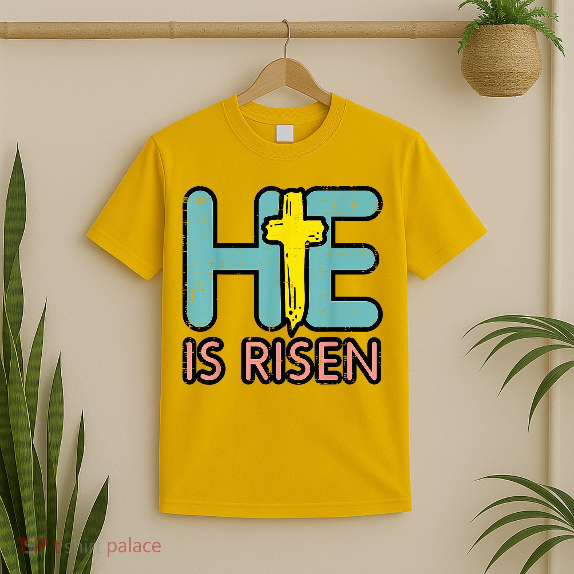 Easter HE Is Risen Jesus Resurrection Christian T-Shirt