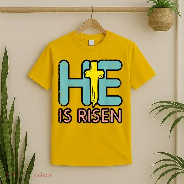 Easter HE Is Risen Jesus Resurrection Christian T-Shirt